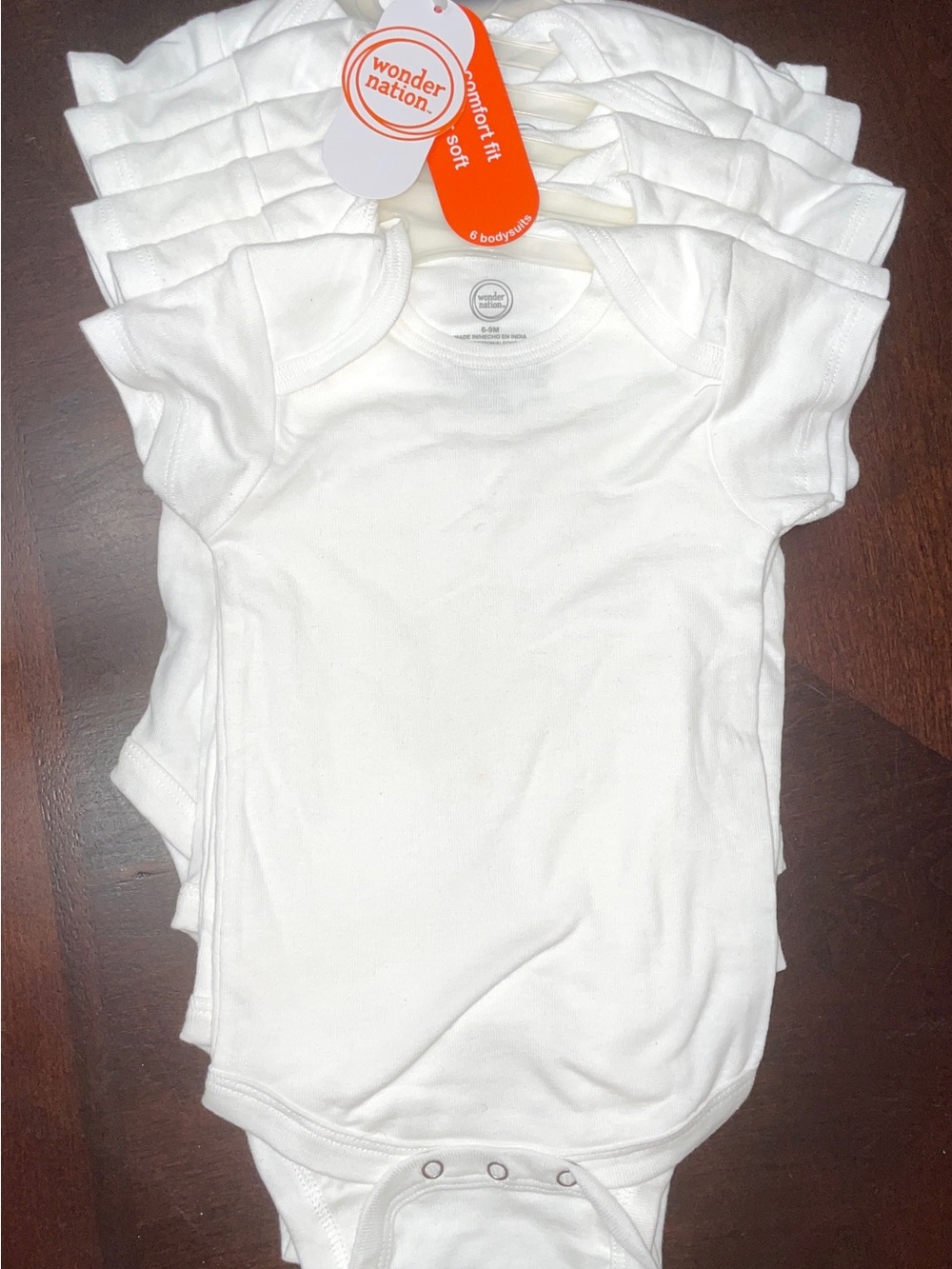 wonder nation White Short-Sleeve Baby Bodysuits (6-Pack)